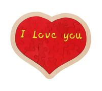 Milisten Puzzle in Legno Forma di Rosso per Romantica Decorazione per Matrimoni e Anniversari Gioco Intelligente Ti Amo per Momenti Speciali