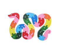 Milisten Puzzle Legno Abc per Educativo 26 Costruzione Colorati per Apprendimento e Sviluppo delle Abilità