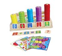 Milisten Puzzle Montessori per Blocchi Matematici Educativi Gioco Didattico per Ragazzi e Ragazze Puzzle Costruzioni in Legno Sicuro e Resistente Stimola Creatività e Coordinazione