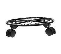 Milisten Rack per Vaso per Moquette Fioristi Piante di Fiori di Metallo Palto portavaso Rotante portavasi Mobile portavasi in Ferro pp Nero