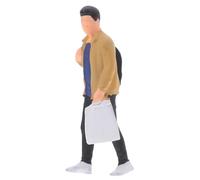 Milisten Realistic Tiny People Holding Bag Resin Characters for Table And Dollhouse Decoration Figurines for Creative DIY Scenes