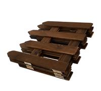 Milisten Recinzione Legno Pieghevole per Paesaggio Esterno Bordatura Decorativa Anticorrosione per Piante e Animali Facile da Riporre per Cortili e Aiule