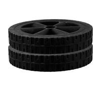 Milisten Ruote per Carrello da Esterno in Plastica Nera 2 Pezzi da 8,8 Pollici, Kit di Sostituzione Ruote Girevoli per Barbecue a Gas e Carrelli della Spesa, Supporto Robusto