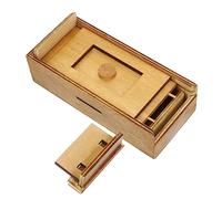 Milisten Scatola Rompicapo in Legno con Scomparti Nascosti, Gioco Creativo e Divertente per Bambini e Adulti, Design Rotondo per Feste e Compleanni