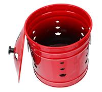 Milisten Secchio Inceneritore in Rivestimento Smaltato Rosso per Bruciare Carta e Rifiuti Resistente e Facile da Pulire Strumento Auspicioso per Uso Domestico e Tempio