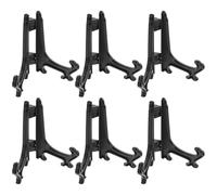 Milisten Set 6 Mini Cavalletti Porta Monete in Acrilico Trasparente, Supporto da Tavolo Stabile e Compatto per Esposizione Collezioni su Scrivania e Casa