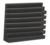 Milisten Set 6 Pezzi Trappole Per Bassi Pannelli Fonoassorbenti Da Parete in Spugna Antincendio Nera 7,5x7,5x30 Cm Per Insonorizzazione Casa Ufficio Studio Registrazione