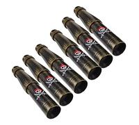 Milisten Set 6 Telescopi Monoculare Pirata Giocattolo in Plastica Per Bambini, Accessori Per Feste a Tema, Strumento Educativo Per Esplorazione e Apprendimento All'aperto