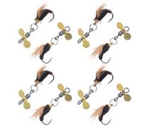 Milisten Set 8 Esche da Pesca Artificiali con Ardiglione Esche per Spigole e Trote in Acqua Salata a Sfere D’acciaio per Alta Visibilità e Vibrazione