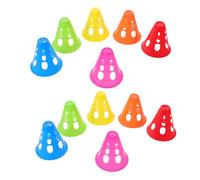 Milisten Set da 12 Mini Coni Segnaletici Ventilati in Plastica per Allenamento Pattinaggio e Agilità, Coni da Ostacolo Resistenti per Skate Park e Sport all’Aperto