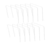 Milisten Set da 12 Porte da Croquet in Metallo Rivestimento Bianco Archi da Croquet per Prato Resistenti alle Intemperie Sostituzione Cancello per Gioco All'aperto in Famiglia e Cortile