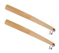 Milisten Sollevatore di Scarpe in Legno 2 Pezzi 38 CM Manico Ergonomico per Uso Casalingo per Anziani