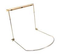 Milisten Supporto per Armonica a Bocca in Metallo Dorato 24 Fori, Tutore da Collo Stabile e Facile da Fissare per Suonatori di Armonica, Accessorio Versatile per Prove ed Esibizioni