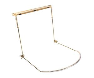 Milisten Supporto per Armonica a Bocca in Metallo Dorato 24 Fori, Tutore da Collo Stabile e Facile da Fissare per Suonatori di Armonica, Accessorio Versatile per Prove ed Esibizioni