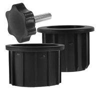 Milisten Supporto per Ombrellone da Giardino Vite e Tappo in Plastica, Base per Ombrellone da Patio Portatile, Set da 3 Pezzi per Ombrelloni da Esterno e Spiaggia