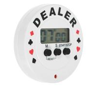 Milisten Timer Poker Digitale Portatile con Lungo Accessorio Dealer per Giochi da Tavolo Batteria Pulsante Timer Gioco e Facile da Usare
