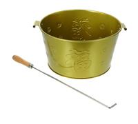 Milisten Treasure Bucket Incinerator inceneritore cartamoneta i sacrifici bruciano funerario secchio sacrifici cinesi del inossidabile D'oro