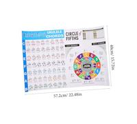 Milisten Ukulele Chord Chart Poster per Principianti Carta Accordi Ukulele Pratica per Studio e Esercizi Ditatura Strumento Professionale per Apprendimento Autonomo