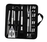 Milisten Utensili Barbecue con Oxford Kit Portatile per Grigliate All Include Spatola Pinza Forchetta e Spazzola per Bbq per e Feste