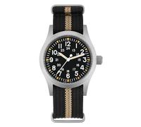 Militado ML05B 38mm Orologi Per Uomini, Movimento Miyota Super 2035 Orologio Vintage Al Quarzo Per Uomini, 100 m Impermeabile Orologio Campo Vetro Zaffiro Rivestimento AR Luminoso Con Cinturino Nylon