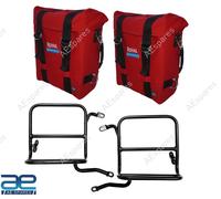 Militare Borsa Coppia Con Raccordo Rossi Per Royal Enfield Classico 350 500