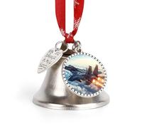 Militare F-15 Ea-gles Fighter Jet Aircraft Natale Jingle Bells Albero Appeso Ornamento Campana di Natale Ciondolo Festa Festival Decor Love Bell