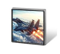 Militare F-15 Ea-gles Fighter Jet Aircraft Square Badge Spilla Carino Spille Button Distintivi per Zaino, Giacche, Cappelli Decor