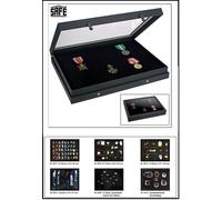 Militare Sammel-Vitrine Black-Edition Inserto IN Schiuma Safe 5678 400x300x55mm
