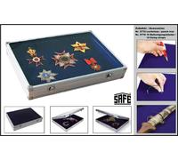 Militaria-Sammelvitrine-ALU-BIG-Schwarze-Einlage-SAFE-5881SP-Für-Orden-Abzeichen