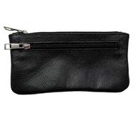 MILITARIA STUFFS Astuccio in pelle vintage, astuccio portapenne per lavoro e università, per uomini e donne, elegante e pratico, astuccio in pelle marrone per adulti, perfetto per l'ufficio (nero)