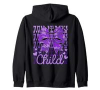 Military Child Coquette Bow Purple Up Camo Child Felpa con Cappuccio