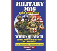 Military MOS Word Search: Large Print Word Search Puzzles Featuring Military Occupational Specialties and Careers | Military Word Search Series