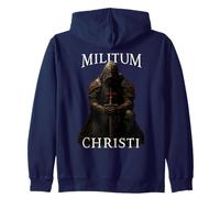 Militum Christi | Templare | Guerriero cattolico Felpa con Cappuccio
