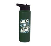 Milk A Hug In A Mug - Funny Milk Stainless Steel Insulated Water Bottle