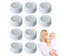Milk Bottle Lids, Toddler Replacement Caps, Water Cup Lids, (1.85 inches) portable Leak-Proof & Child-Safe, Portable & Easy-Fit, (Assorted Colors, Pack of 4)