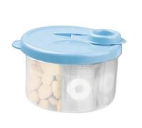 Milk Formula Container To Go - 300ml Divided Milk Powder Dispenser - Portable Formula Storage Container For Travel, Home, Nursery, Vacation, Stroller Use Indoors & Outdoors