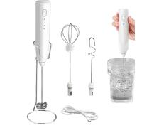Milk Frother - Milk Frothers Electric | Hot Chocolate Foam Maker | Portable Handheld Drink Foamer With 3 Adjustable Speeds For Protein Shakes, Matcha, Tea, Cappuccino, Coffee Latte Art