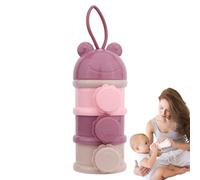 Milk Powder Dispenser - 3 Layer Storage Container, Non Spill Supplies Milk Powder, Snack Fruit Organizer With Carry Handle Portable Travel Feeding Accessories For Home