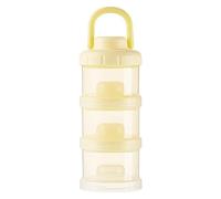 Milk Powder Storage Box | Portable Stackable Leak-Proof Storage Bottle - Formula Container with Three Sections - for Home House Indoor Inside Bedroom Kitchen Travel Mother Family