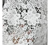 Milk Silk Embroidered Floral Lace Fabric