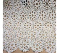Milk Silk Water Soluble Embroidered Lace Fabric
