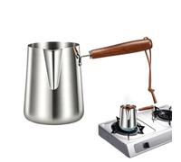 Milk Steaming Pitcher, Stainless Steel Frothing Jug, Heat Resistant, 350ml | Milk Steaming Pitcher, Stainless Steel Frothing Jug, Heat Resistant, 350ml Capacity, for Espresso, Latte Art and Hot Drinks