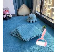 Milk Velvet Patchwork Rugs,30 * 30 * 1.2 cmWashable Square Foam Floor Mat,Home Playroom Climbing Area Rugs,Plush Interlocking Foam Mats,Puzzle Floor Tiles,for Bedroom Living Rooms