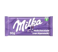 Milka Barrette di cioccolato al latte delle Alpi Scatola 25 x 90 g Barrette di Cioccolato e Compresse - Scorte - Regalo di Compleanno Donna o Uomo - Set Regalo per Uomo e Donna