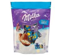 Milka Bonbons Confetti Praline di Cioccolato al Latte Alpino Ripiene di Crema al Latte e Confettini Colorati 86g