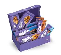 Milka Box (2 Cookie Sensations 156g, Tavoletta - 2 Oreo 300g, 1 Nocciole&Caramello 300g, 2 al latte con ripieno al caramello 100g, 1 Bubbly Latte Alpino 90g)