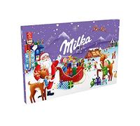Milka Calendario dell'Avvento contenente dei cioccolati ripieni di crema al cioccolato al latte, 200 g