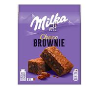 Milka, Choco Brownie, Tortina Soffice e Golosa con Golose Pepite di Cioccolato al Latte e un Cuore di Cioccolato Milka, con Latte Alpino, Cacao Sostenibile, 150g (6 merende da 25g)