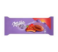 Milka Choco Jaffa Biscotti con Cioccolato e Gelatina di Lampone, Snack Dolce, Confezione da 147g