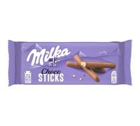 Milka, Choco Sticks, Biscotto Goloso Ricoperto di uno Strato di Cioccolato al Latte Milka, con Latte Alpino, Cacao Sostenibile, 112g (Confezione da 6)